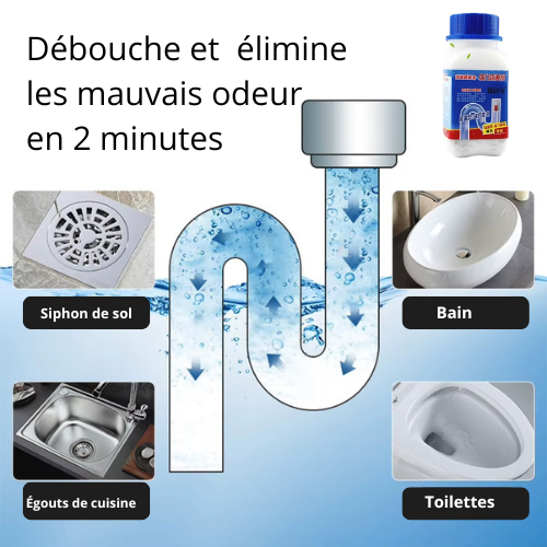 Déboucheur de Canalisations Puissant en Poudre | Cuisine & Toilet