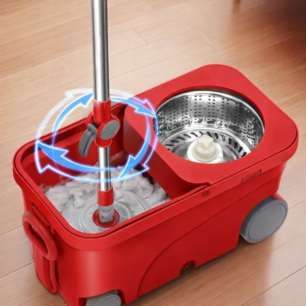 🧼 SERPILLIÈRE ROTATIVE 360° – SÉPARATION SEC / HUMIDE